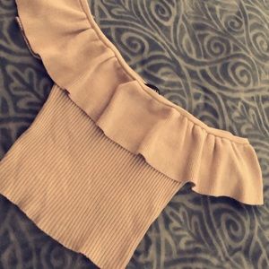 F21 Off the shoulder ribbed crop